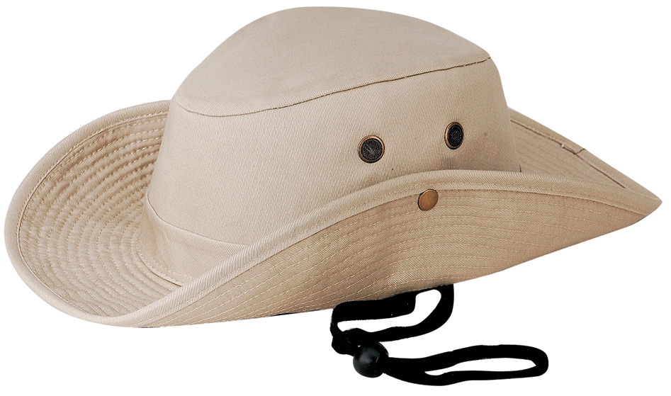 Hunting Cotton Twill Safari Bucket Hat - khaki (23105)