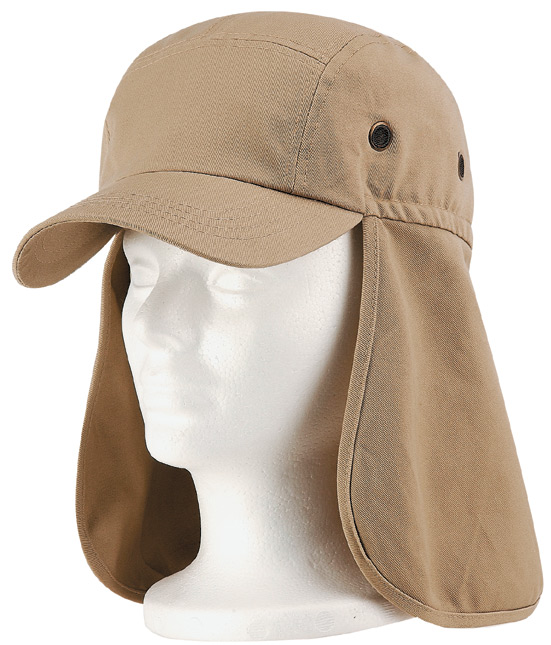 Ear Flap Cotton Twill - khaki (23402)