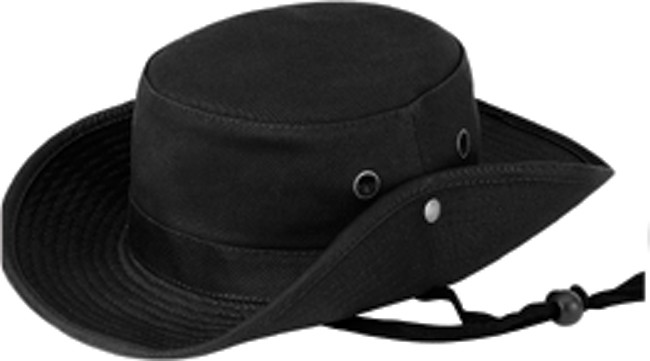 Hunting Cotton Twill Gambler Bucket Hat - black (24104)