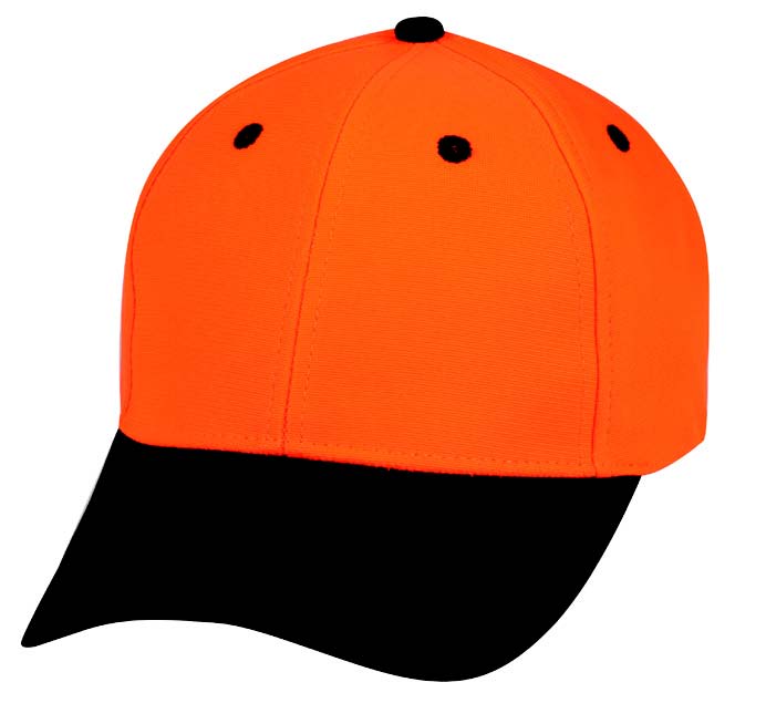 Flame Orange Cap w/ Black Bill - black/flame orange (29109)