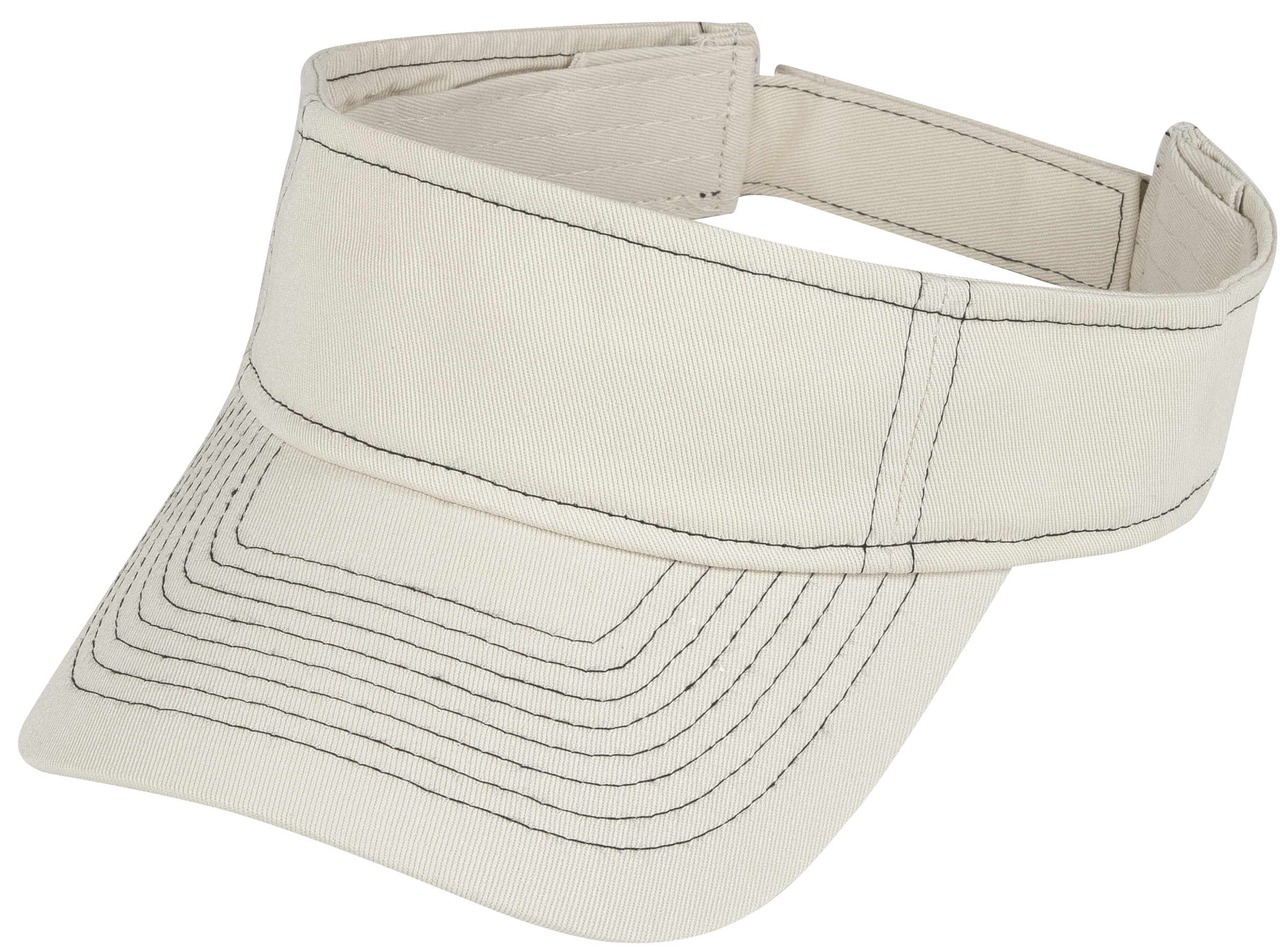 Pro Style Cotton Twill Washed Visor -tan/black(29202)