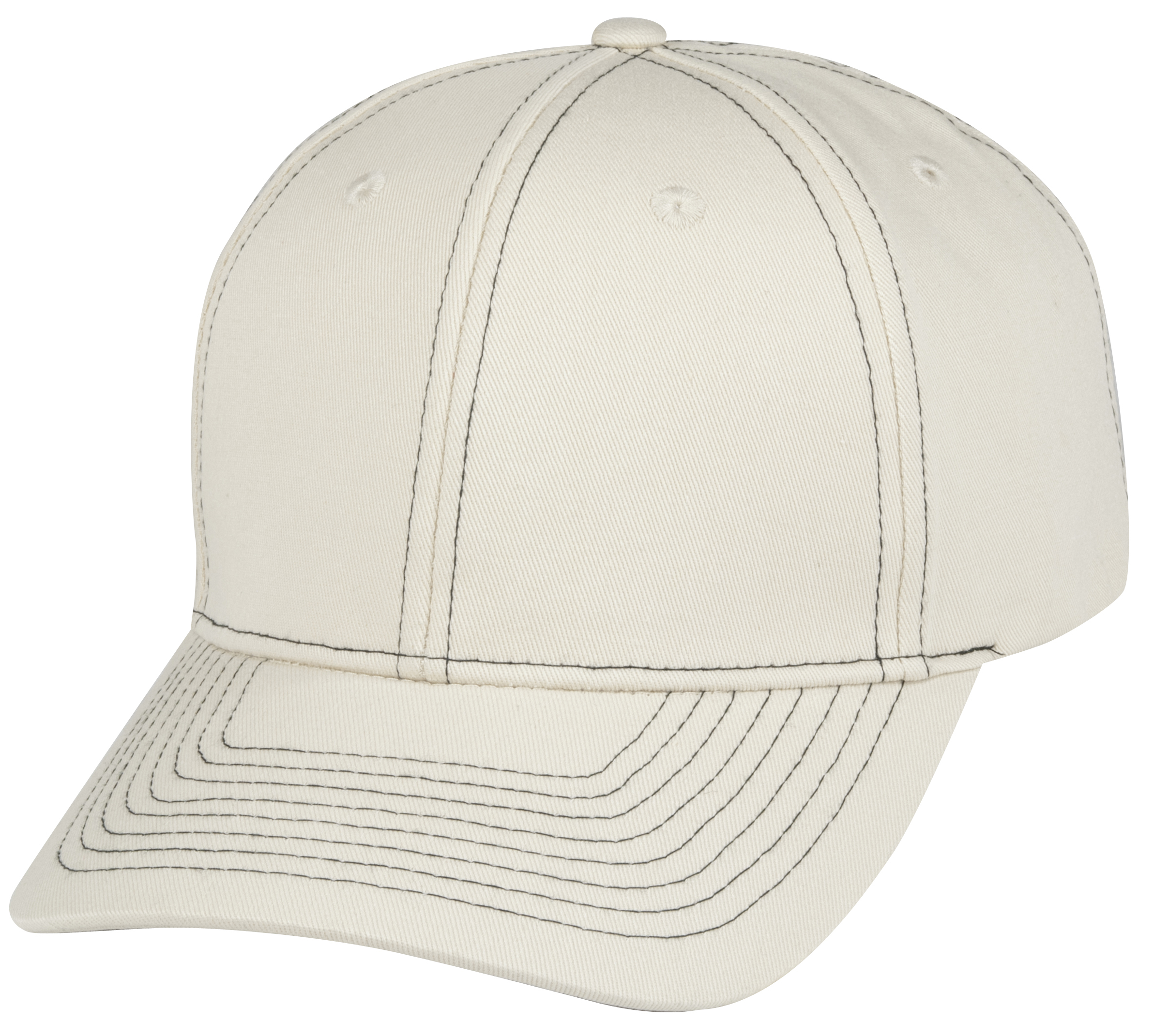 Low Crown (Constructed) Cotton Twill Washed Cap - tan/black (29204)