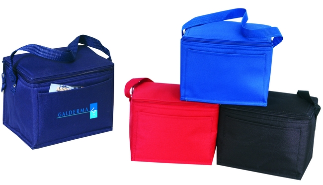 6 Pack Poly Cooler - navy, royal, red, black (4051)