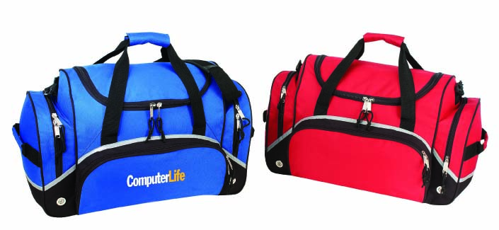 Deluxe Duffel Bag - royal/black, red/black (6049)