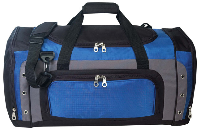 Deluxe Poly Duffel Bag with Shoe Storage - royal/black (6056)