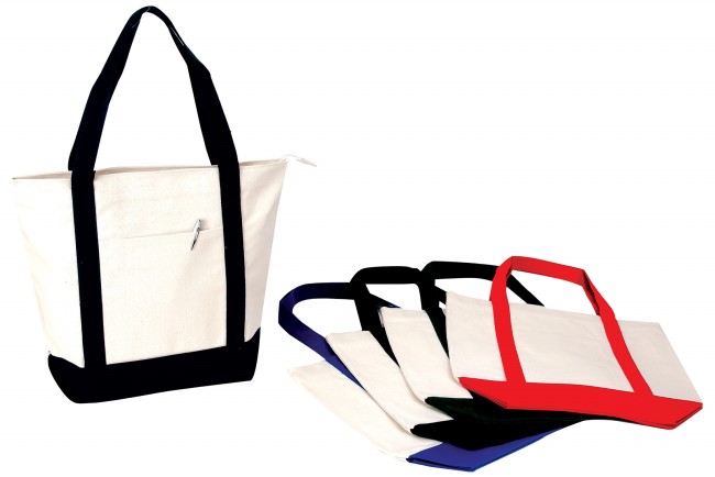 Canvas Zippered Tote Bag (BS176)