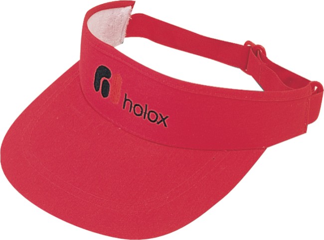 Pro Style Deluxe Cotton Twill Visor - red (PCVSC)