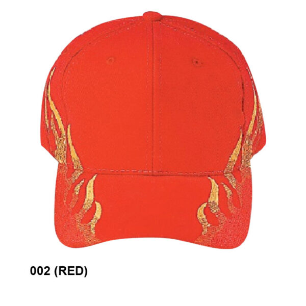 Pro Style (Constructed) Heavy Brushed Cotton Flare Cap - red (22012)