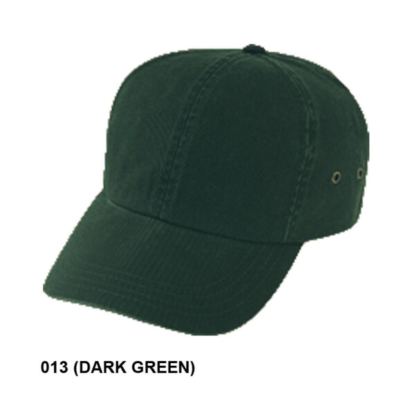 Low Crown (Unconstructed) Deluxe Polo Style Cotton Twill Normal Dyed & Cap Washed - dk. green (22020)