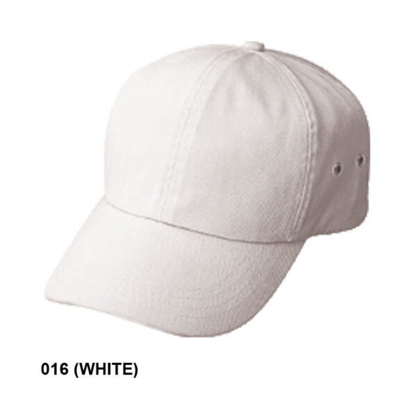 Low Crown (Unconstructed) Deluxe Polo Style Cotton Twill Normal Dyed & Cap Washed - white (22020)