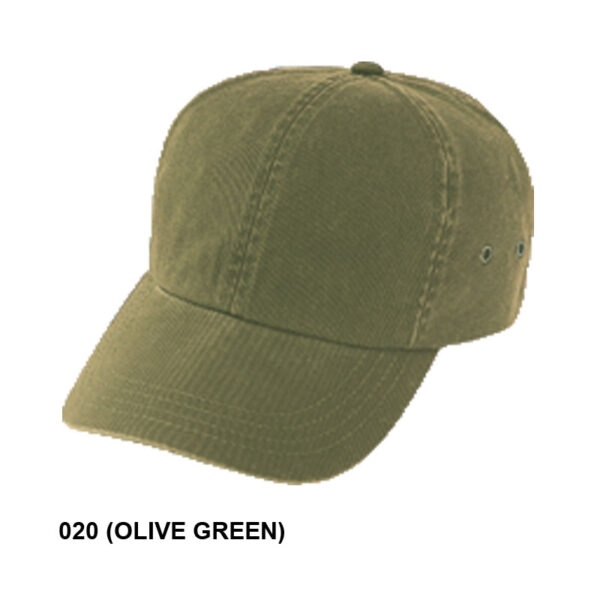 Low Crown (Unconstructed) Deluxe Polo Style Cotton Twill Normal Dyed & Cap Washed - olive green (22020)