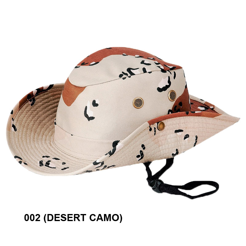 Hunting Camo Cotton Twill Safari Bucket Hat - desert camo (23103)