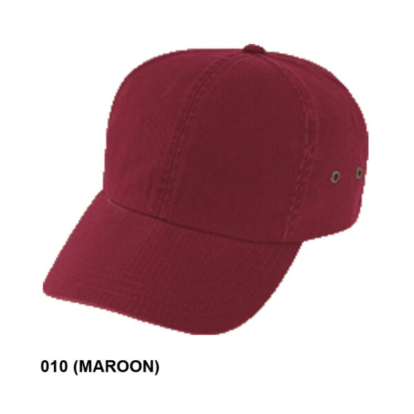 Low Crown (Unconstructed) Deluxe Polo Style Cotton Twill Normal Dyed & Cap Washed - maroon (98102)