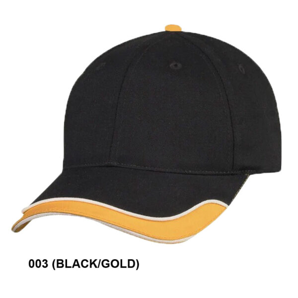 Brushed Cotton Cap - black/gold (U-CAP)