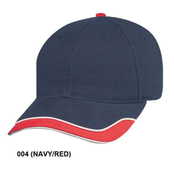 Brushed Cotton Cap - navy/red (U-CAP)