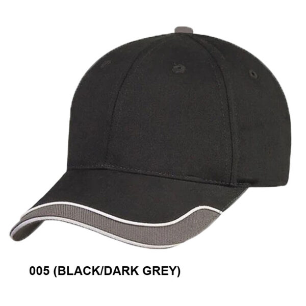 Brushed Cotton Cap - black/dk. gray (U-CAP)