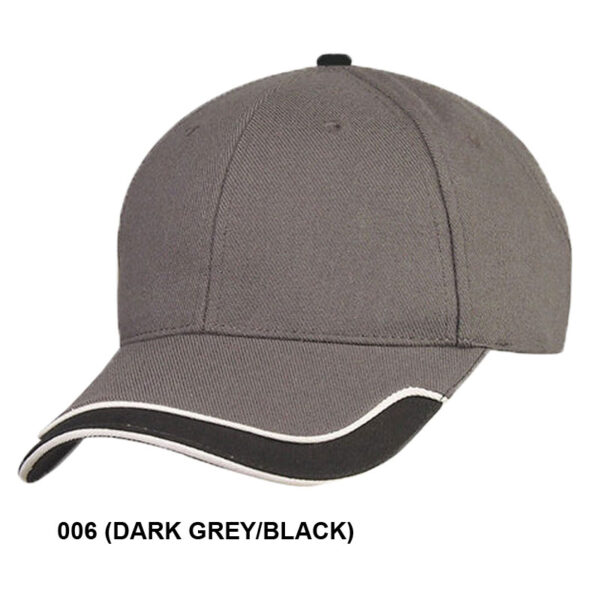 Brushed Cotton Cap - dk .gray/black (U-CAP)